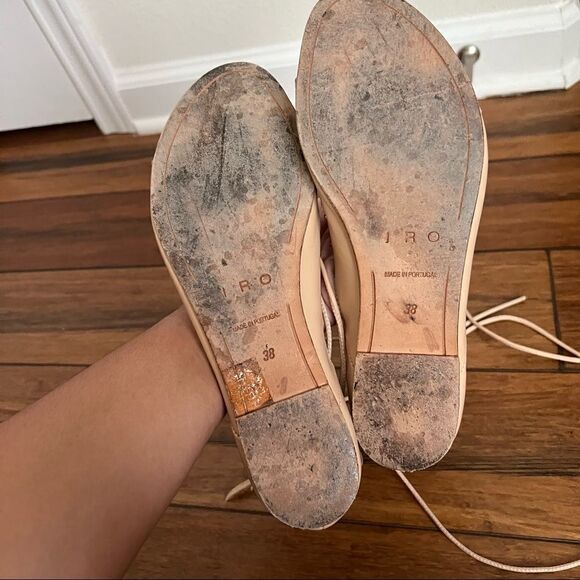 IRO Camel tan Xiri gladiator studded lace up sandals size 38 - Picture 11 of 12